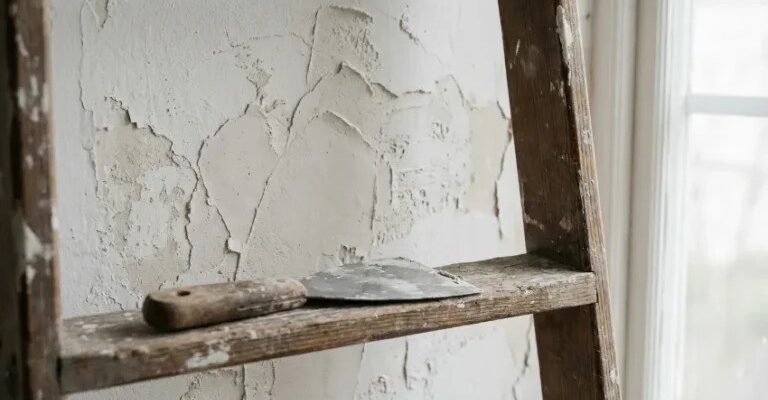 Tekstura stene in orodje za popravilo razpok